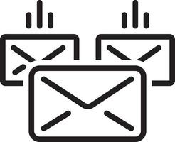 icône de ligne pour mailing vecteur