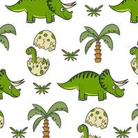 dinosaures. motif coloré pour décorer une chambre d'enfant vecteur