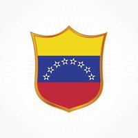 vecteur de drapeau du venezuela avec cadre de bouclier