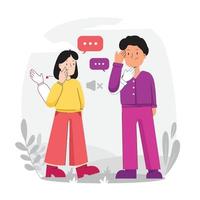 communiquer en langue des signes vecteur