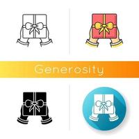 icône de vecteur de générosité