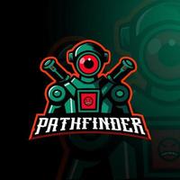 conception de mascotte de personnage de jeu apex de pathfinder vecteur