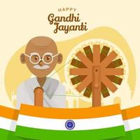 gandhi jayanti célébration inde vecteur