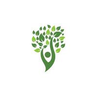 logos de l'écologie des feuilles d'arbre vert vecteur