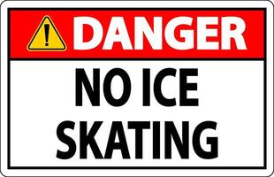 danger signe non la glace patinage vecteur