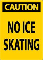 mise en garde signe non la glace patinage vecteur