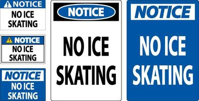 remarquer signe non la glace patinage vecteur