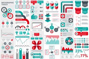 Modèle de conception infographique éléments visualisation de données vecteur