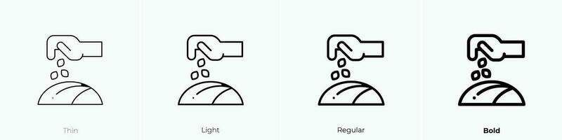 ensemencement icône. mince, lumière, ordinaire et audacieux style conception isolé sur blanc Contexte vecteur