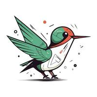 vecteur illustration de une mignonne dessin animé avaler oiseau isolé sur blanc Contexte.
