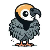illustration de une vautour mascotte isolé sur une blanc Contexte. vecteur