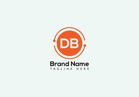 abstrait db lettre moderne initiale marques de lettres logo conception vecteur