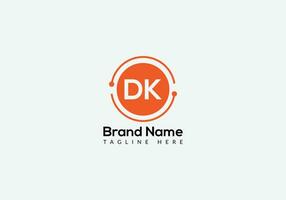 abstrait dk lettre moderne initiale marques de lettres logo conception vecteur