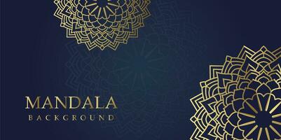 luxe mandala Contexte avec d'or arabesque modèle - est style décoratif mandala vecteur