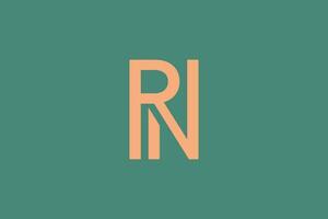 initiales lettre logo conception avec lettre rn concept vecteur