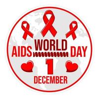 illustration de conception graphique du logo de la journée mondiale du sida, format de fichier eps vecteur