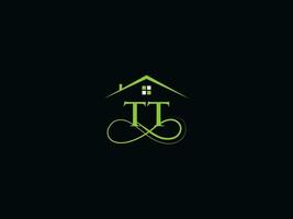 moderne bâtiment tt logo icône, luxe tt réel biens logo lettre vecteur