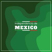 vecteur plat conception Mexique indépendance journée concept modèle avec vert Contexte