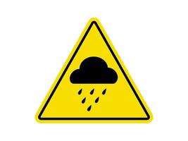 pluie mises en garde signe, lourd pluie et accident, avertir, des nuages et orage , vecteur illustration.