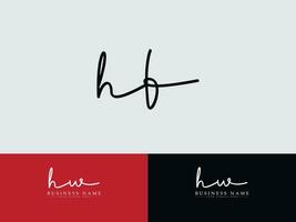 féminin hf logo icône, lettre hf Signature logo icône vecteur art pour vous