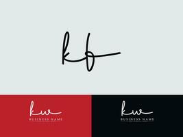 monogramme kf logo art, luxe kf Signature lettre logo pour votre magasin vecteur