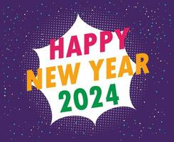 2024 content Nouveau année abstrait coloré conception vacances vecteur logo symbole illustration avec violet Contexte