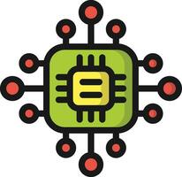 microprocesseur vecteur icône conception illustration