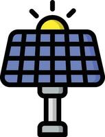 illustration de conception d'icône de vecteur de panneau solaire