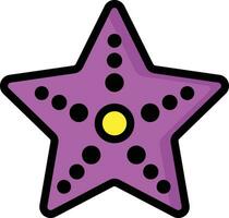étoile de mer vecteur icône conception illustration