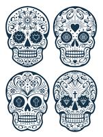 Crânes mexicains de vecteur avec des motifs
