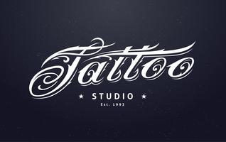 Lettrage de tatouage vecteur