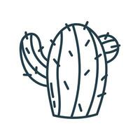 vecteur main tiré cactus contour illustration