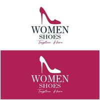 logo pour aux femmes haute talon des chaussures cette est élégant et luxueux et féminin. logo pour entreprise, aux femmes chaussure boutique, mode, chaussure entreprise, beauté. vecteur