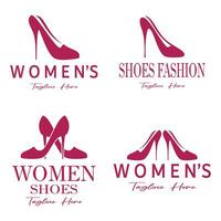 logo pour aux femmes haute talon des chaussures cette est élégant et luxueux et féminin. logo pour entreprise, aux femmes chaussure boutique, mode, chaussure entreprise, beauté. vecteur