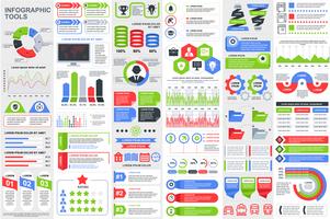 Modèle de conception infographique éléments visualisation de données vecteur