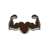 bras muscle silhouette logo biceps icône vecteur