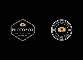 la photographie studio et photo boîte logo conception vecteur. vecteur