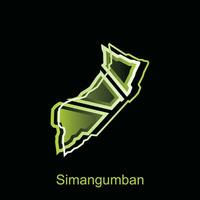 carte ville de simangumban illustration conception, monde carte international vecteur modèle, adapté pour votre entreprise