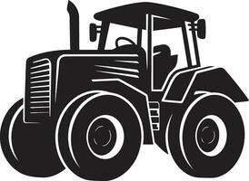 ancien tracteur silhouette ouvrages d'art agriculture machinerie plan dans noir vecteur