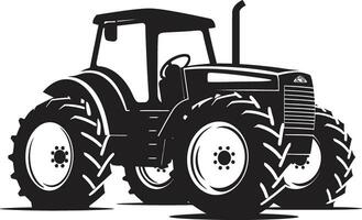 détaillé tracteur illustration dans monochrome classique ferme tracteur conception dans vecteur