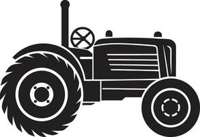 traditionnel tracteur illustration dans vecteur monochromatique tracteur icône conception