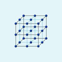 treillis structure formation des atomes chimie chimique signe symbole icône conception vecteur