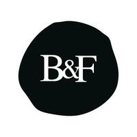 bf initiale logo lettre brosse monogramme entreprise vecteur
