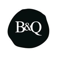 bq initiale logo lettre brosse monogramme entreprise vecteur