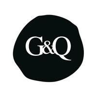 gq initiale logo lettre brosse monogramme entreprise vecteur