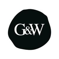 gw initiale logo lettre brosse monogramme entreprise vecteur