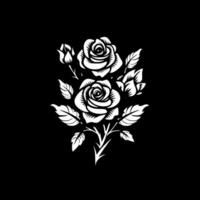 des roses - minimaliste et plat logo - vecteur illustration