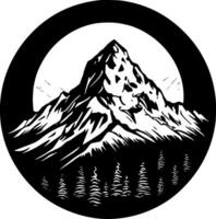 montagnes - minimaliste et plat logo - vecteur illustration