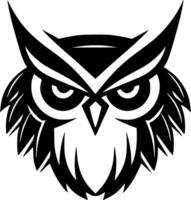 hibou - minimaliste et plat logo - vecteur illustration