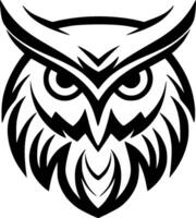 hibou - minimaliste et plat logo - vecteur illustration